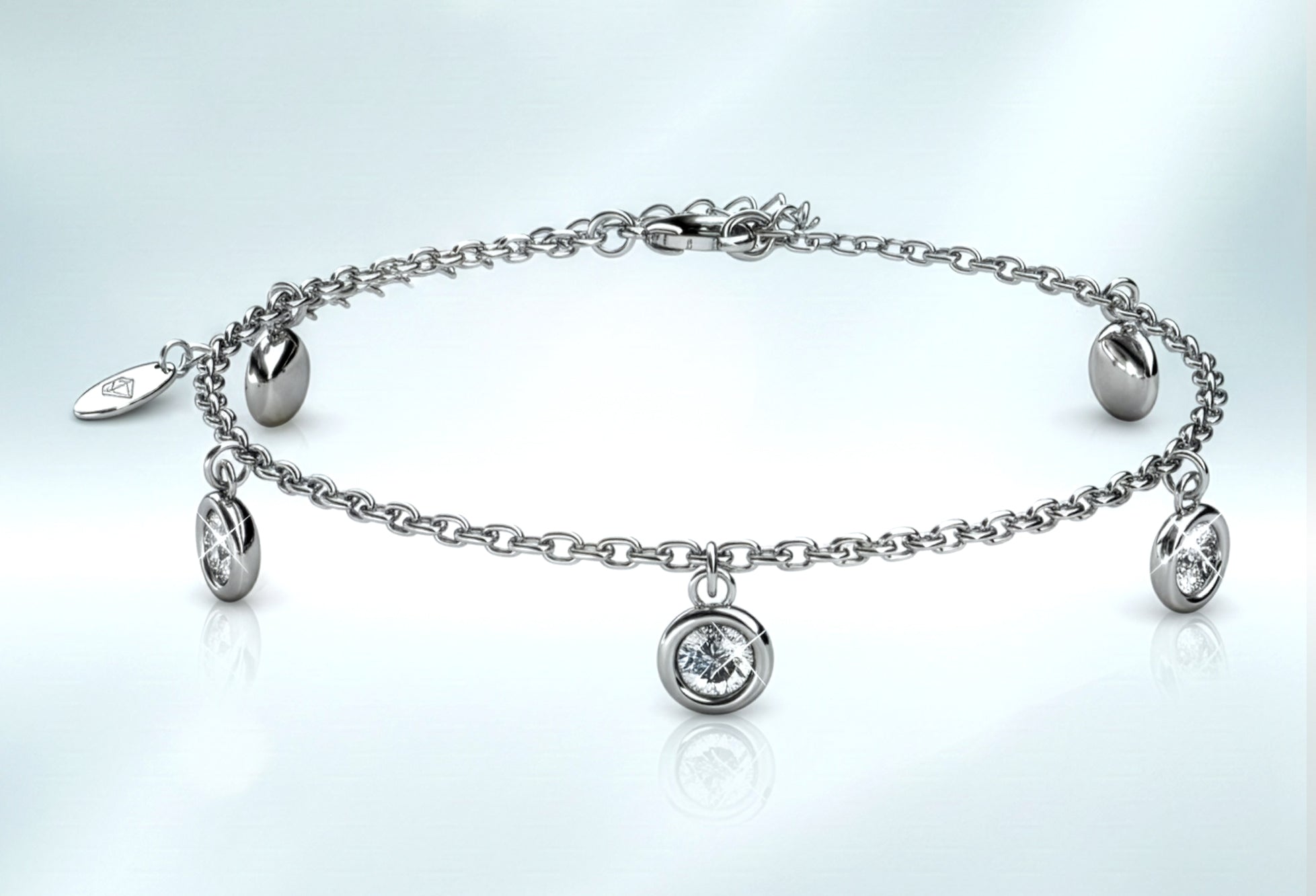 Гривни с кристали Сваровски с радиево, златно и розово златно покритие