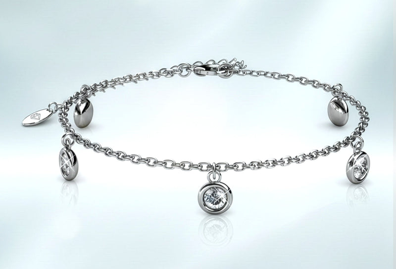 Гривни с кристали Сваровски с радиево, златно и розово златно покритие