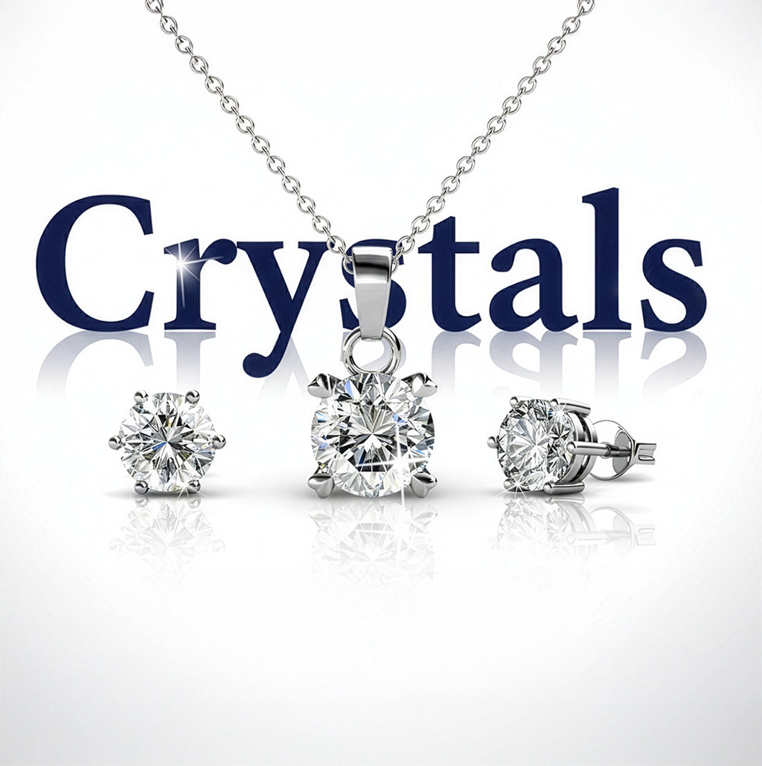 Колекция бижута с кристали Сваровски- колиета, обеци, гривни. 