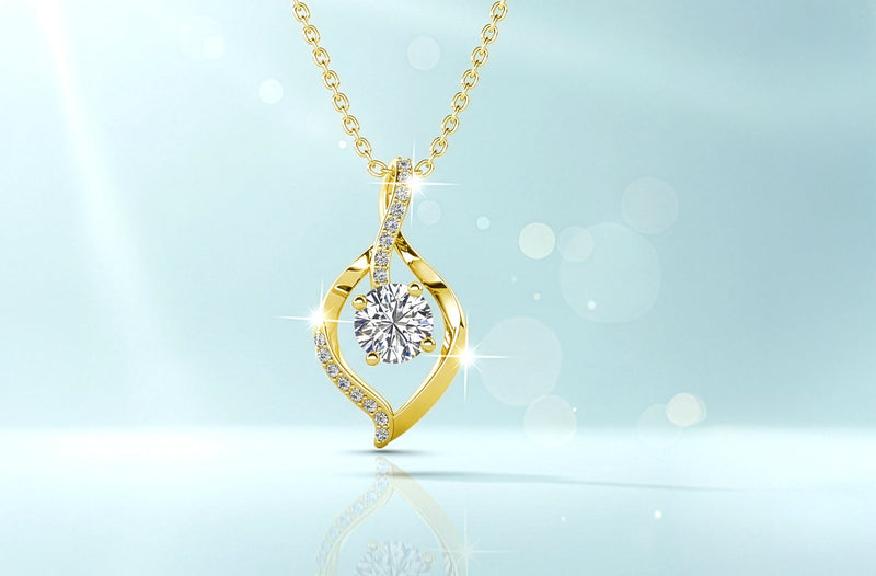 Модни колиета с кристали Сваровски, дизайни с родиево, златно и розово златно покритие