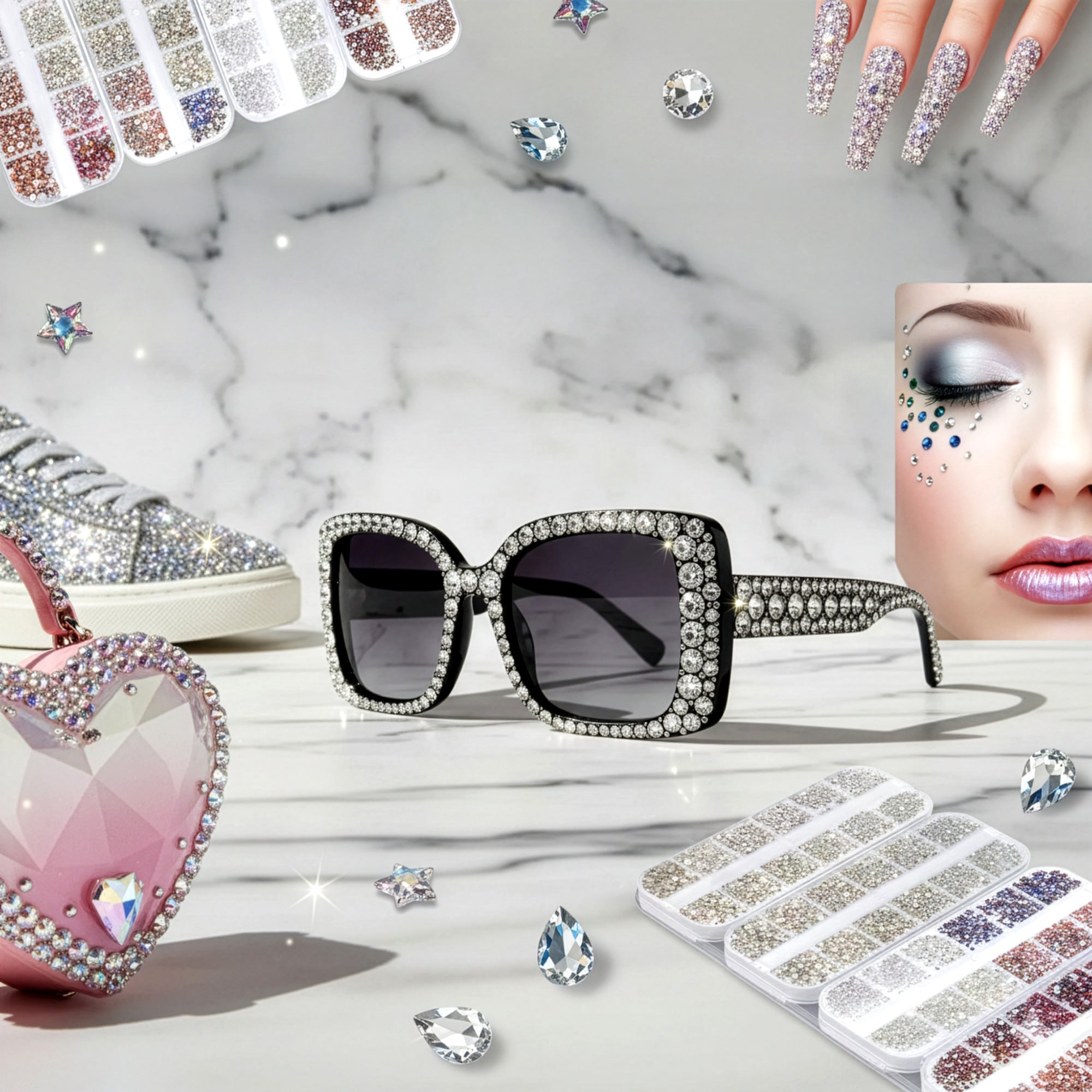 Кристали Сваровски за декориране на нокти, дрехи, очила и други DIY проекти