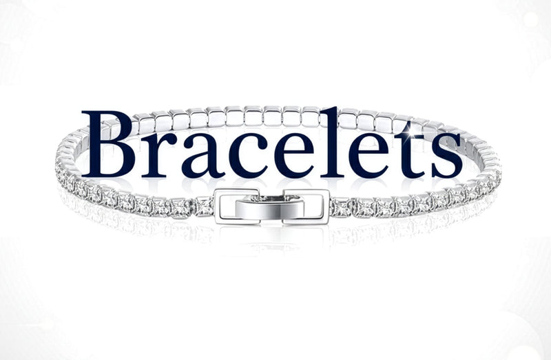 Сребърни гривни 925 с циркони, кристали Сваровски, перли