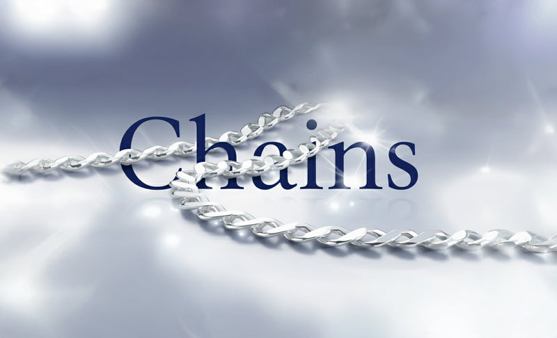 Сребърни синджири с родиево покритие, различни модели 