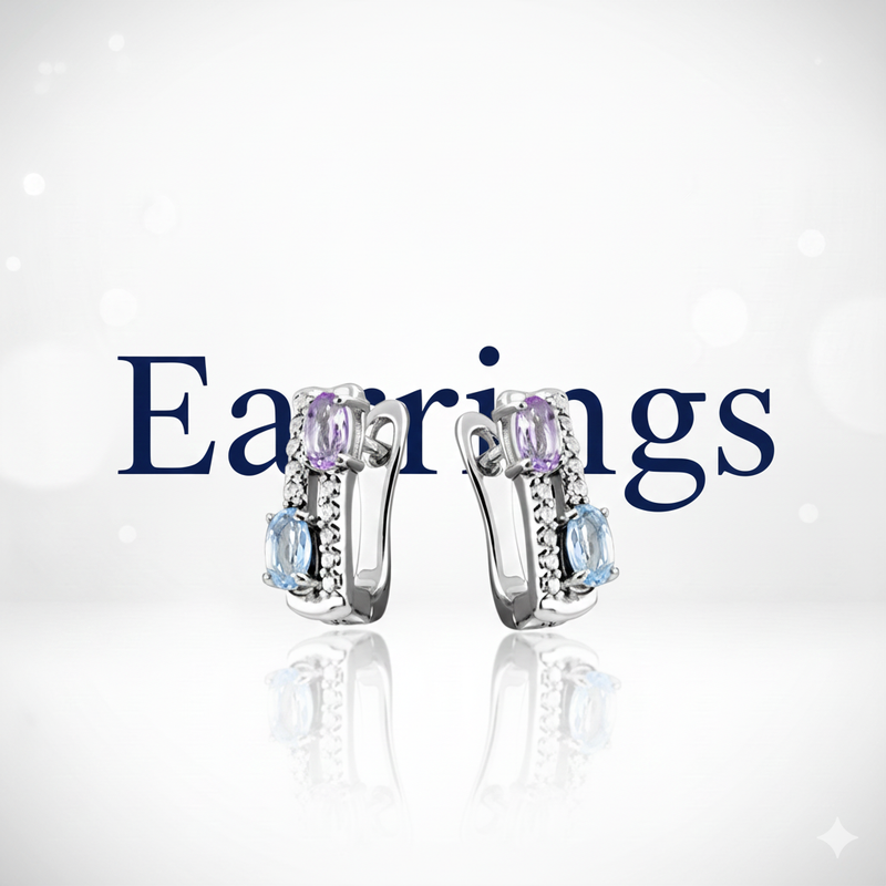 Сребърни обеци 925 с висококачествена изработка, разнообразие от модели с Нано камъни, кристали Сваровски, циркони, перли.