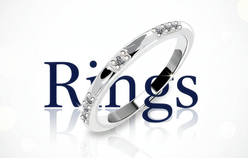 Сребърни пръстени 925 с кристали Сваровски, различни модели и цветове