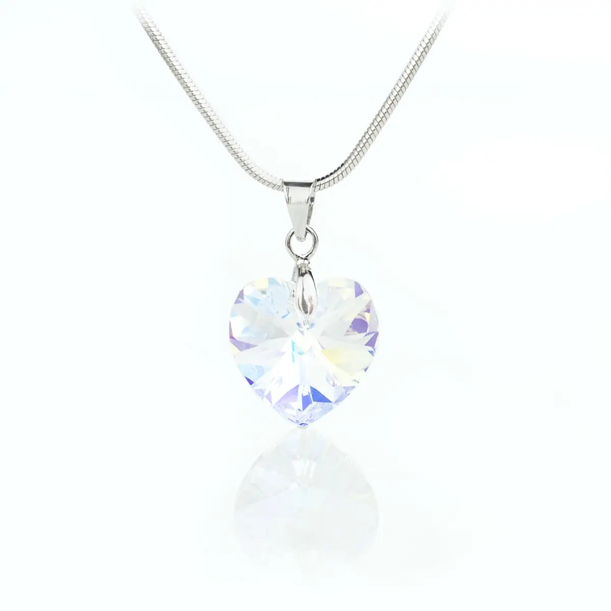 Кристално колие Сърце с австрийски кристали 2 размера