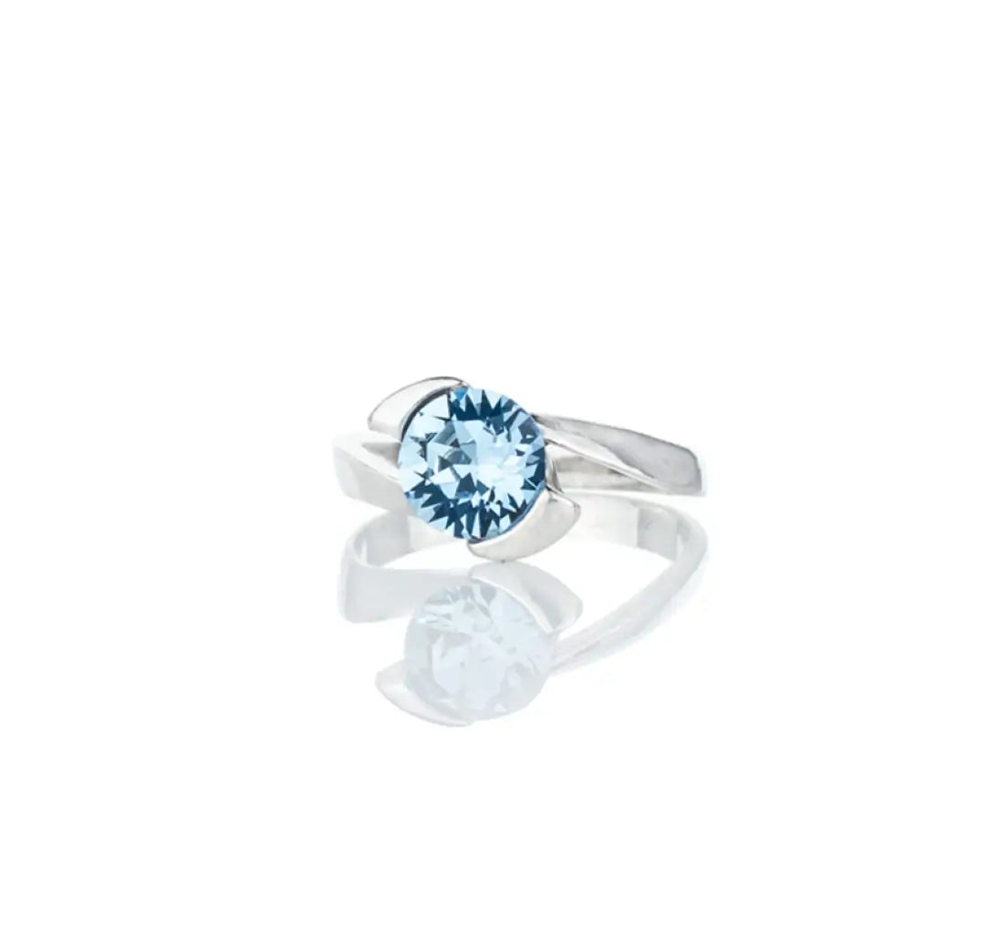 Сребърен пръстен с австрийски кристали  модел Xirius