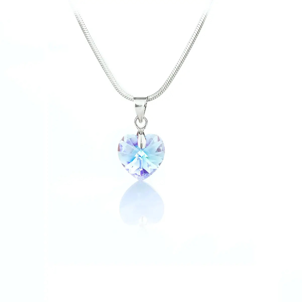 Кристално колие Сърце с австрийски кристали 2 размера