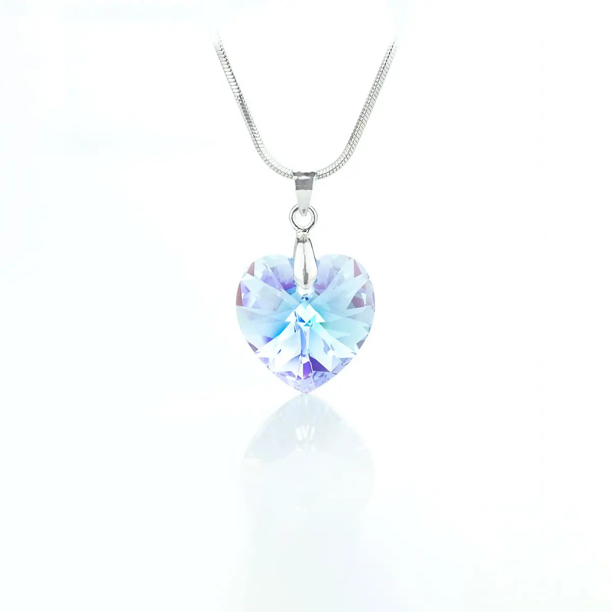 Кристално колие Сърце с австрийски кристали 2 размера