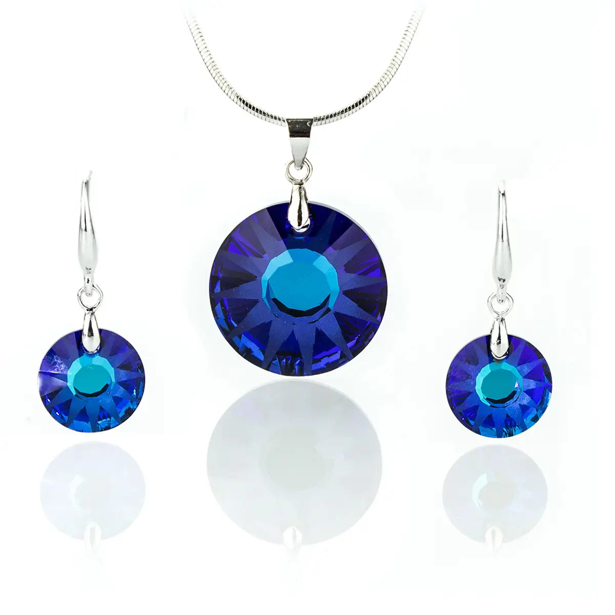 Кристален сет Sun в преливащи цветове Колие и обици