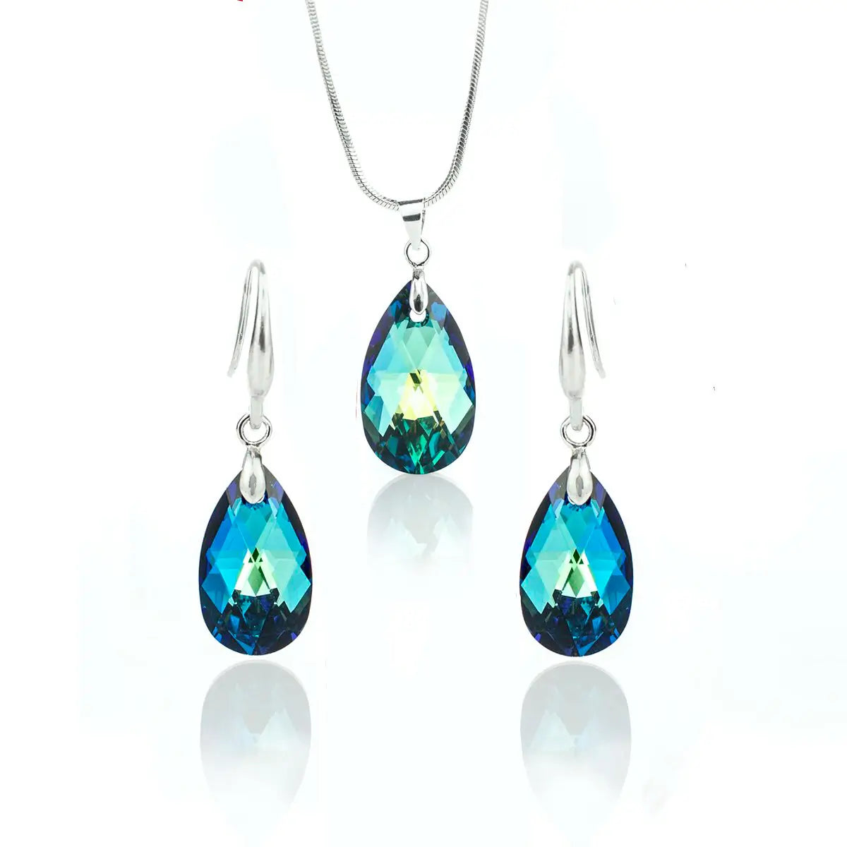 Комплект бижута kолие и oбици Класическа Капка 2 размера