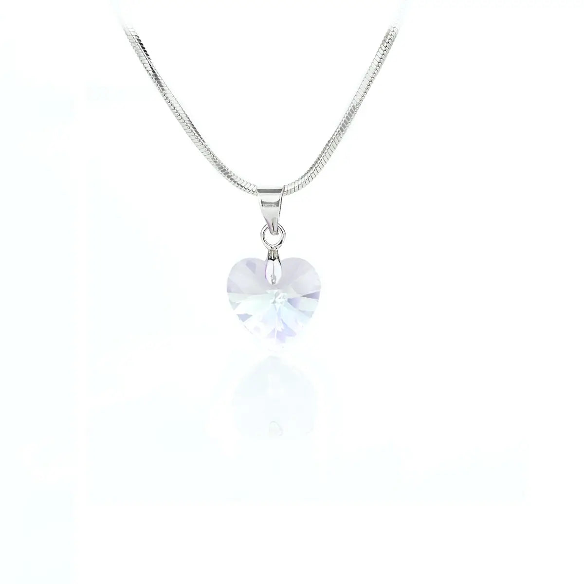 Кристално колие Сърце с австрийски кристали 2 размера