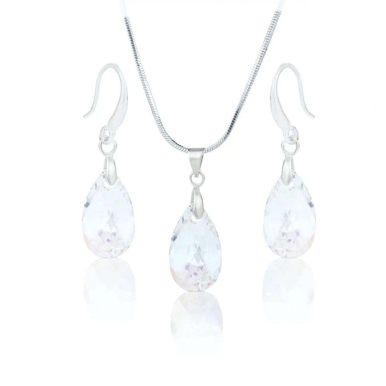 Комплект бижута kолие и oбици Класическа Капка 2 размера