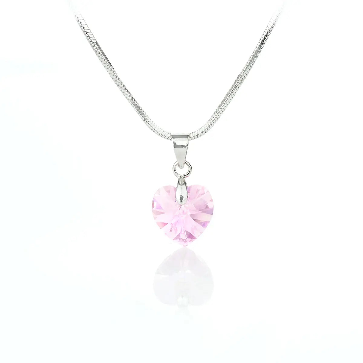 Кристално колие Сърце с австрийски кристали 2 размера