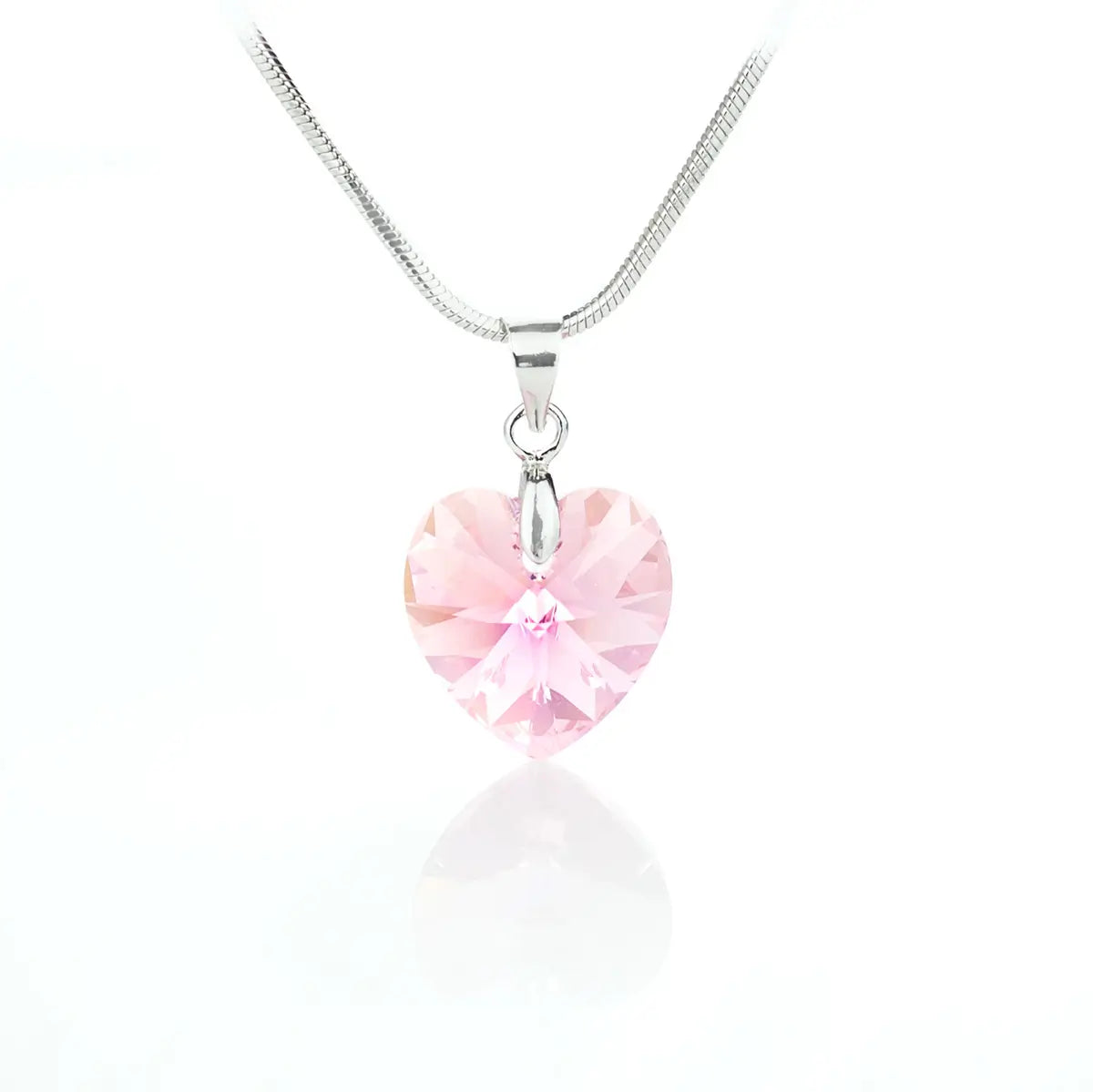 Кристално колие Сърце с австрийски кристали 2 размера
