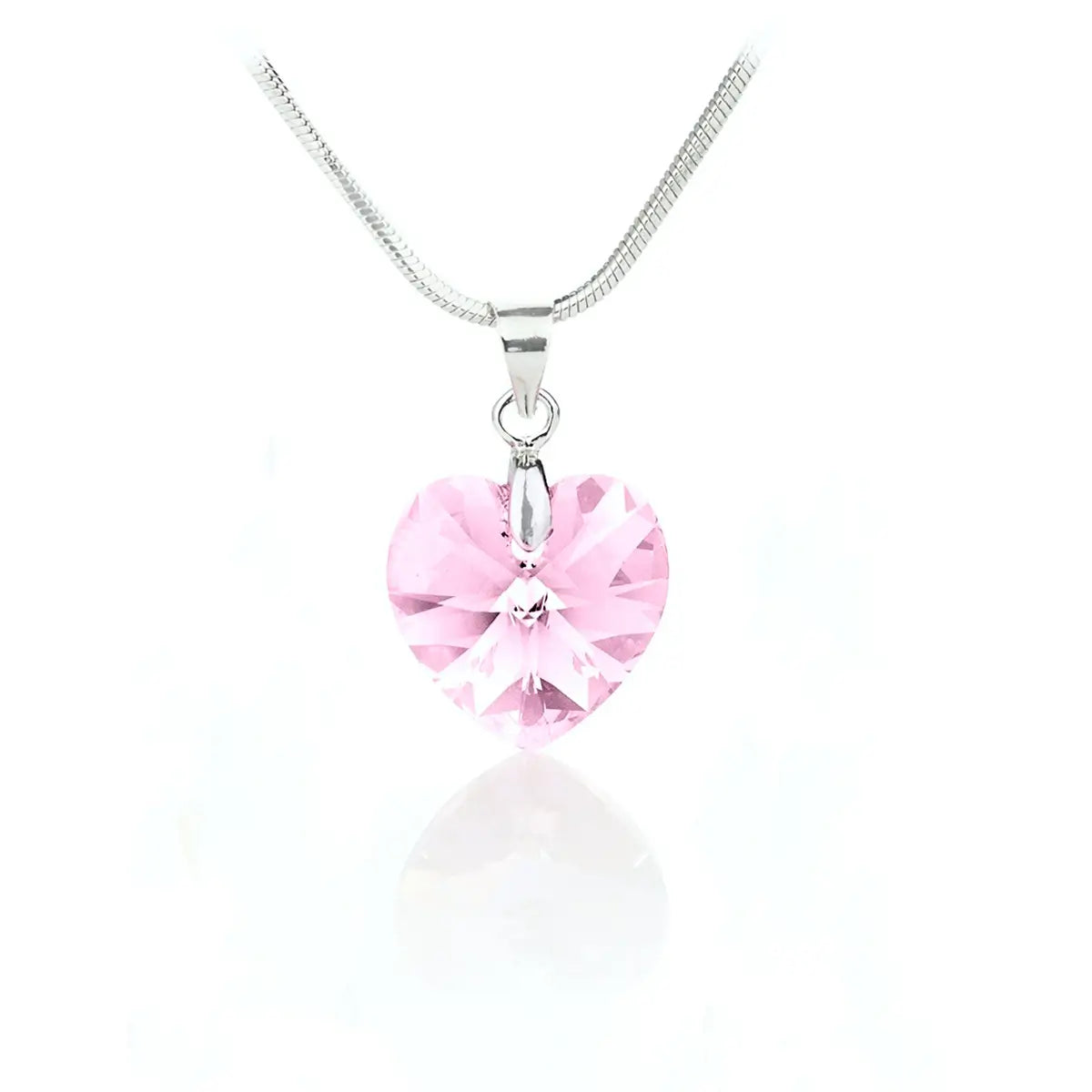 Кристално колие Сърце с австрийски кристали 18мм и 28мм