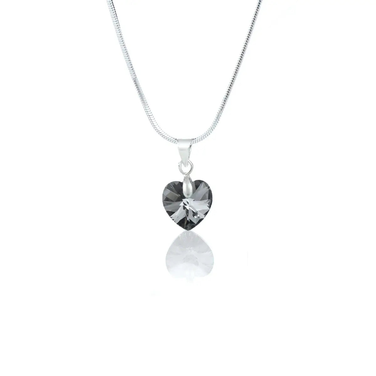 Кристално колие Сърце с австрийски кристали 2 размера