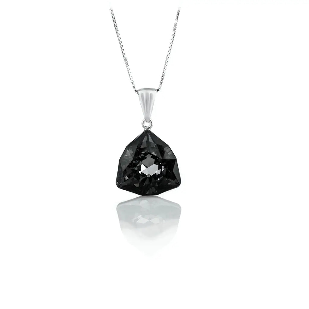 Колие с лилав кристал Trilliant Cut Сребро 925 2 размера
