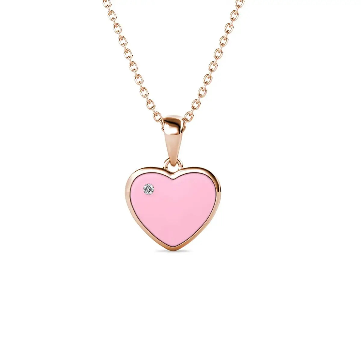 Детско колие Сърце с 18К покритие Розово Злато