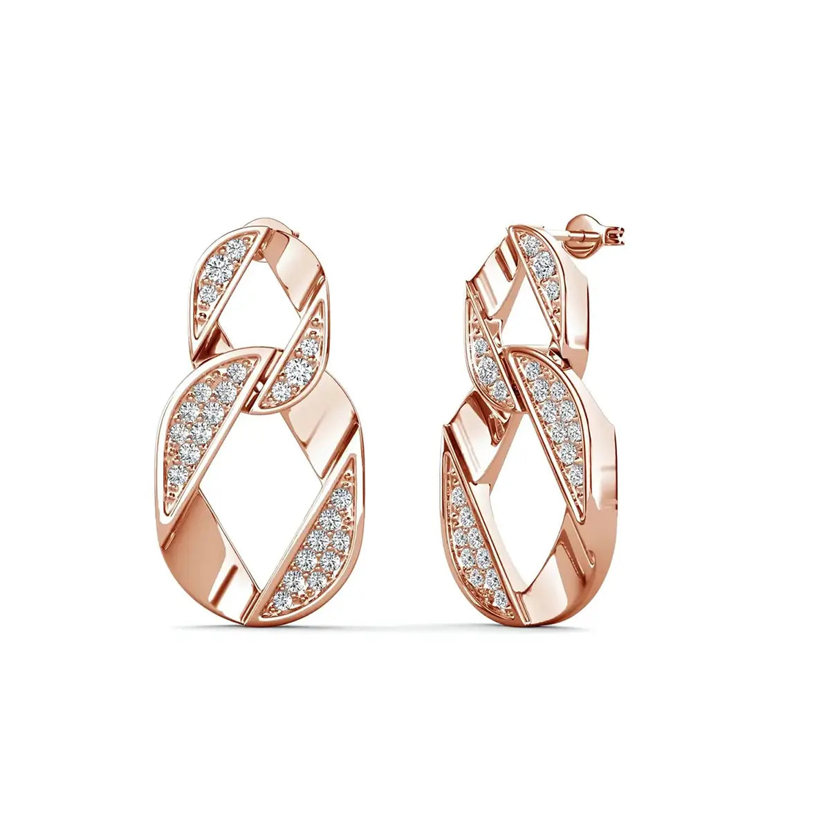 Дамски обеци с премиум кристали Модерен геометричен дизайн