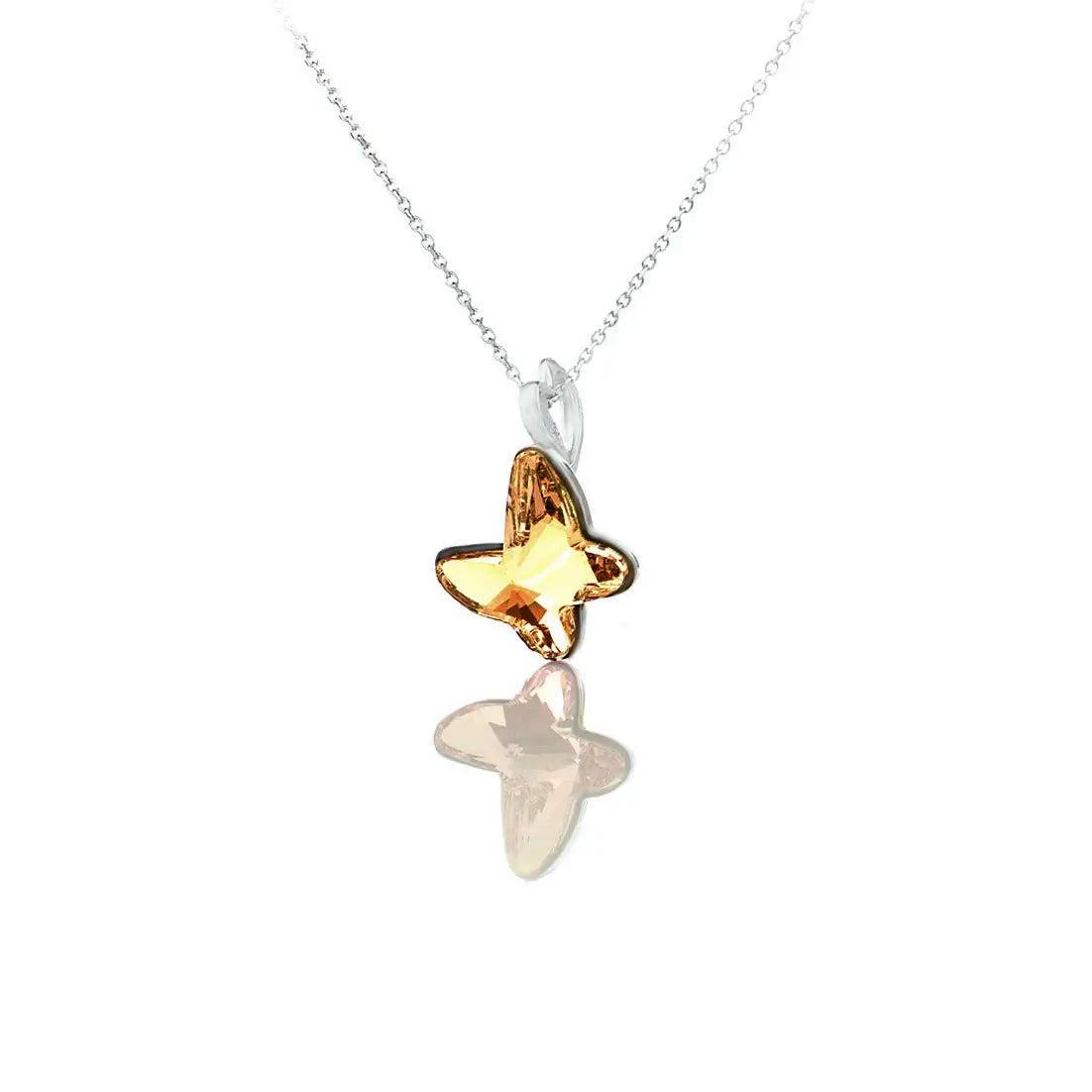 Дамско колие Пеперуда Сребро 925 с австрийски кристали