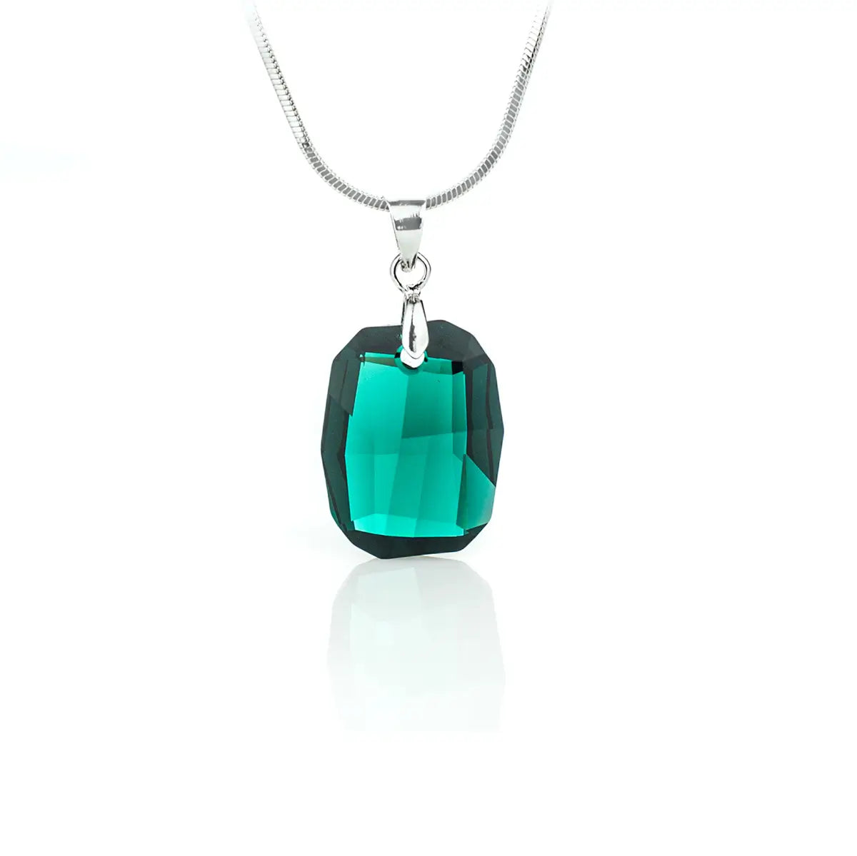Дамско колие Rectangle Pendant с австрийски кристали 2 размера