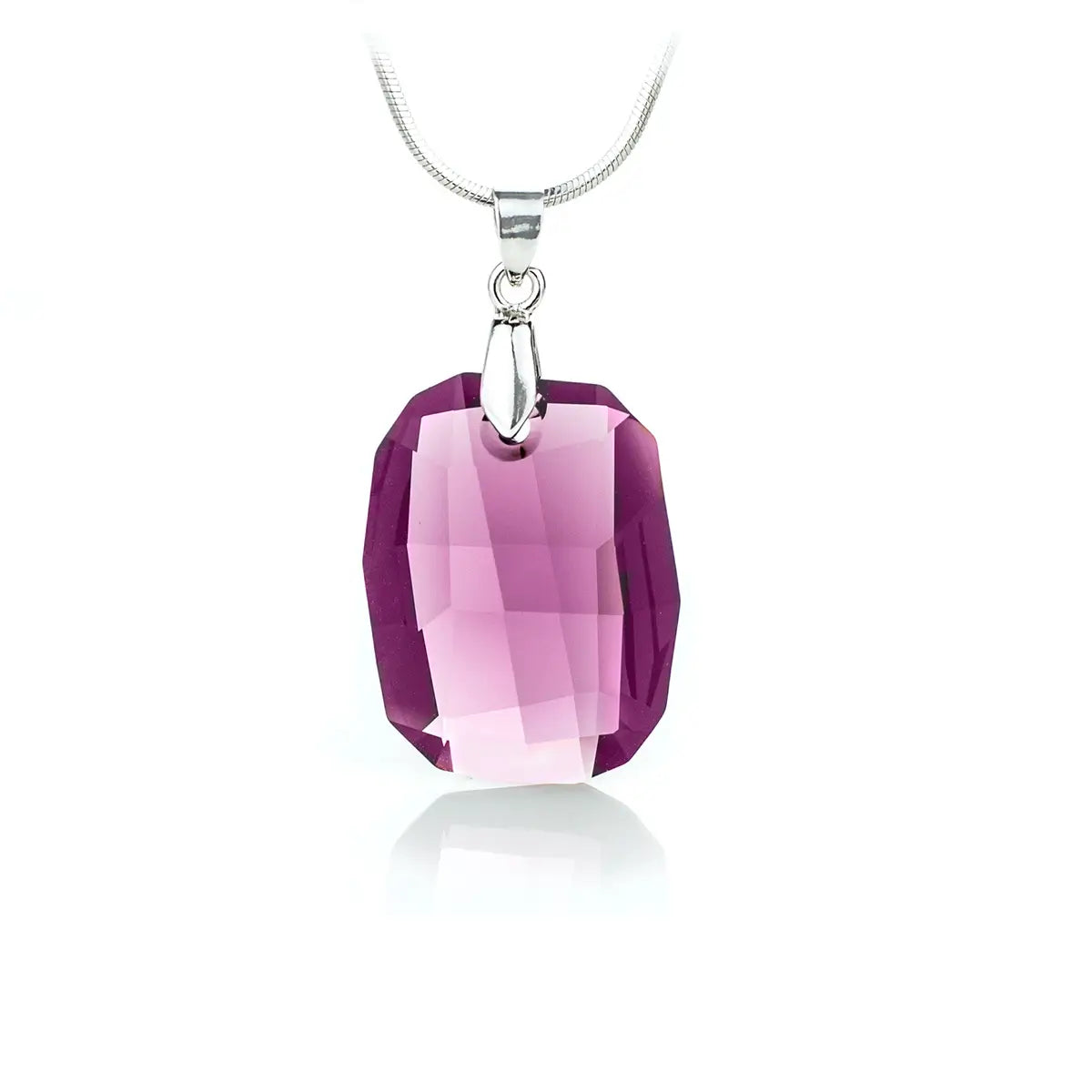 Дамско колие Rectangle Pendant с австрийски кристали 2 размера