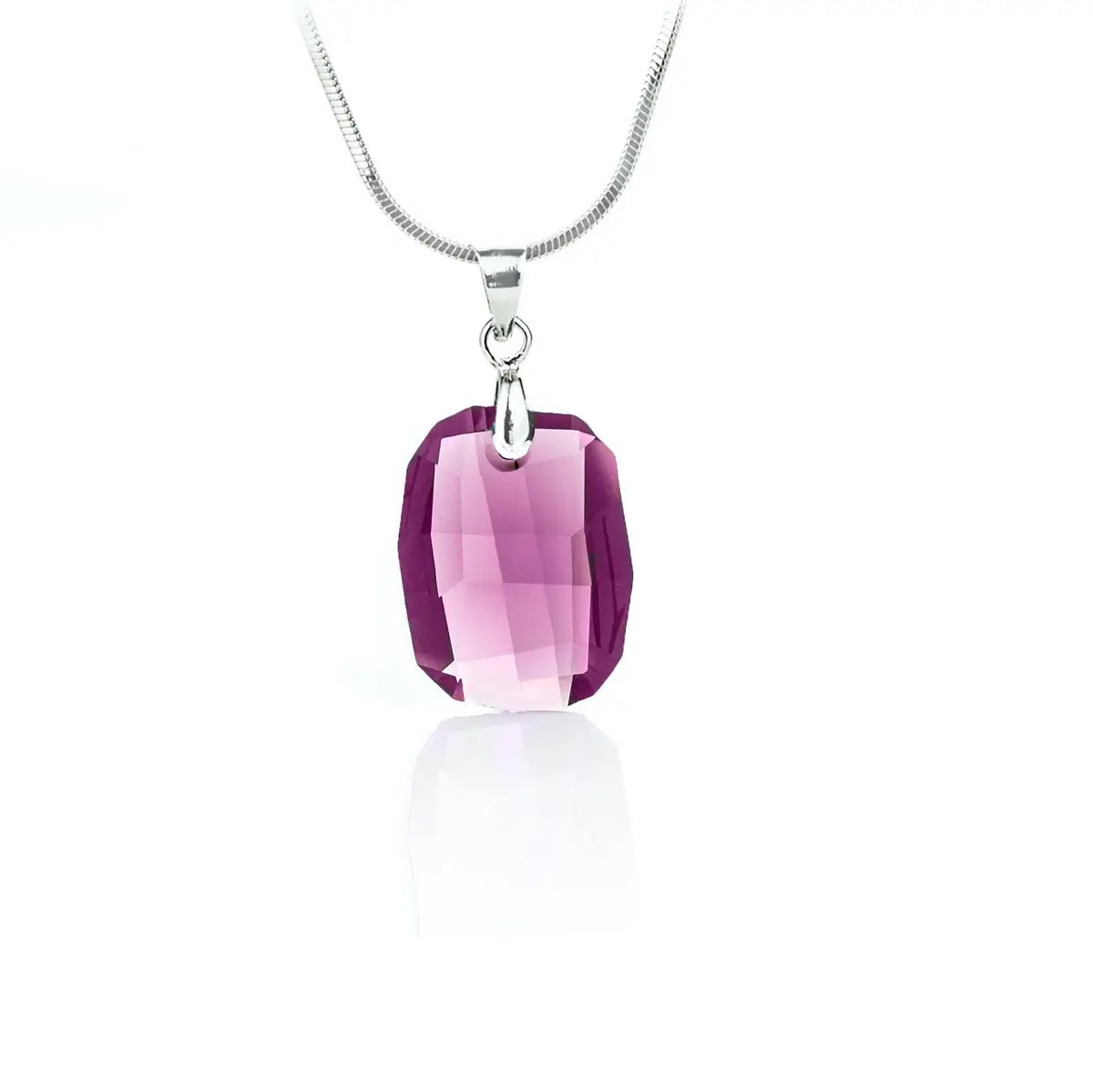 Дамско колие Rectangle Pendant с австрийски кристали 2 размера