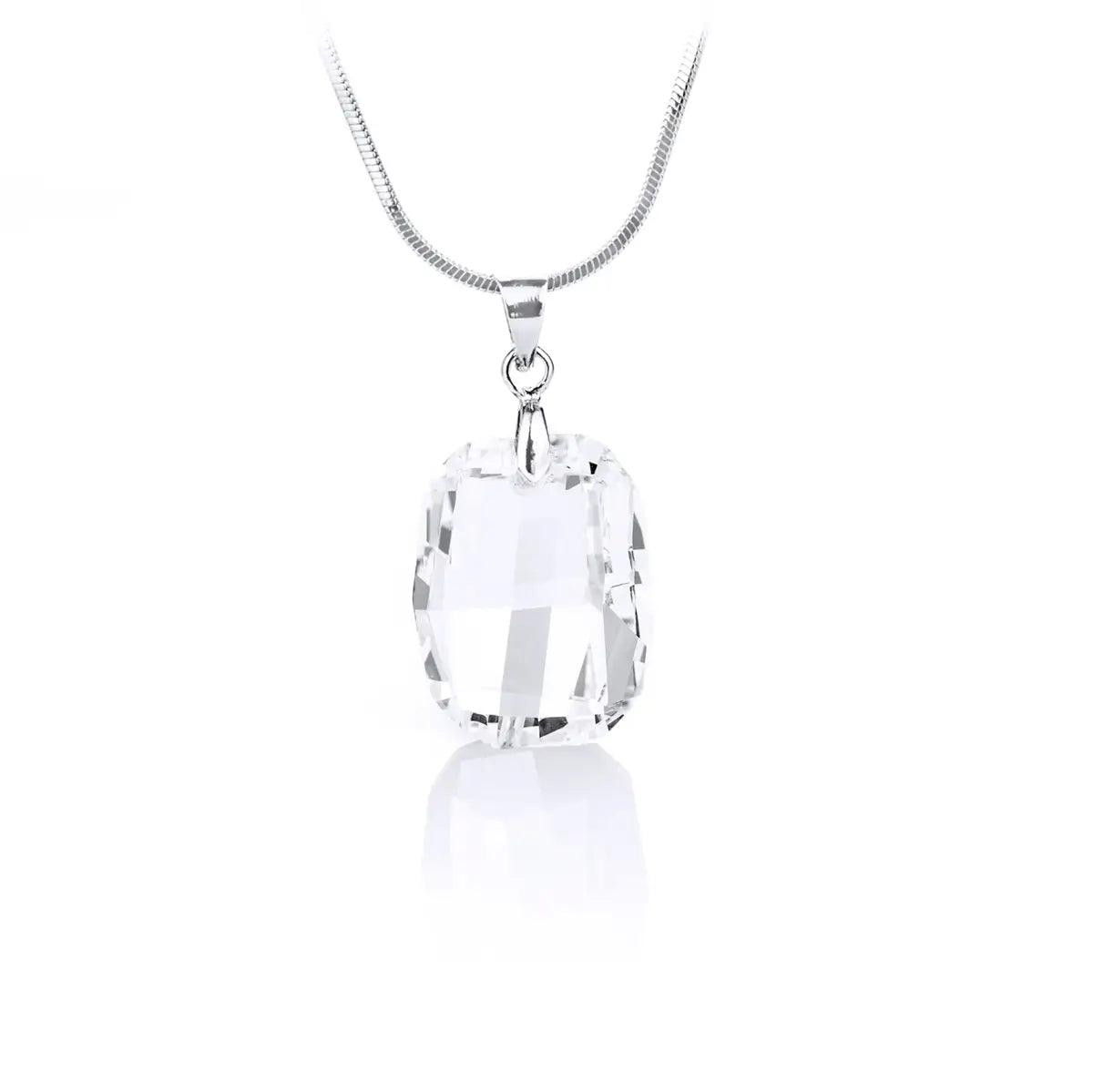Дамско колие Rectangle Pendant с австрийски кристали 2 размера