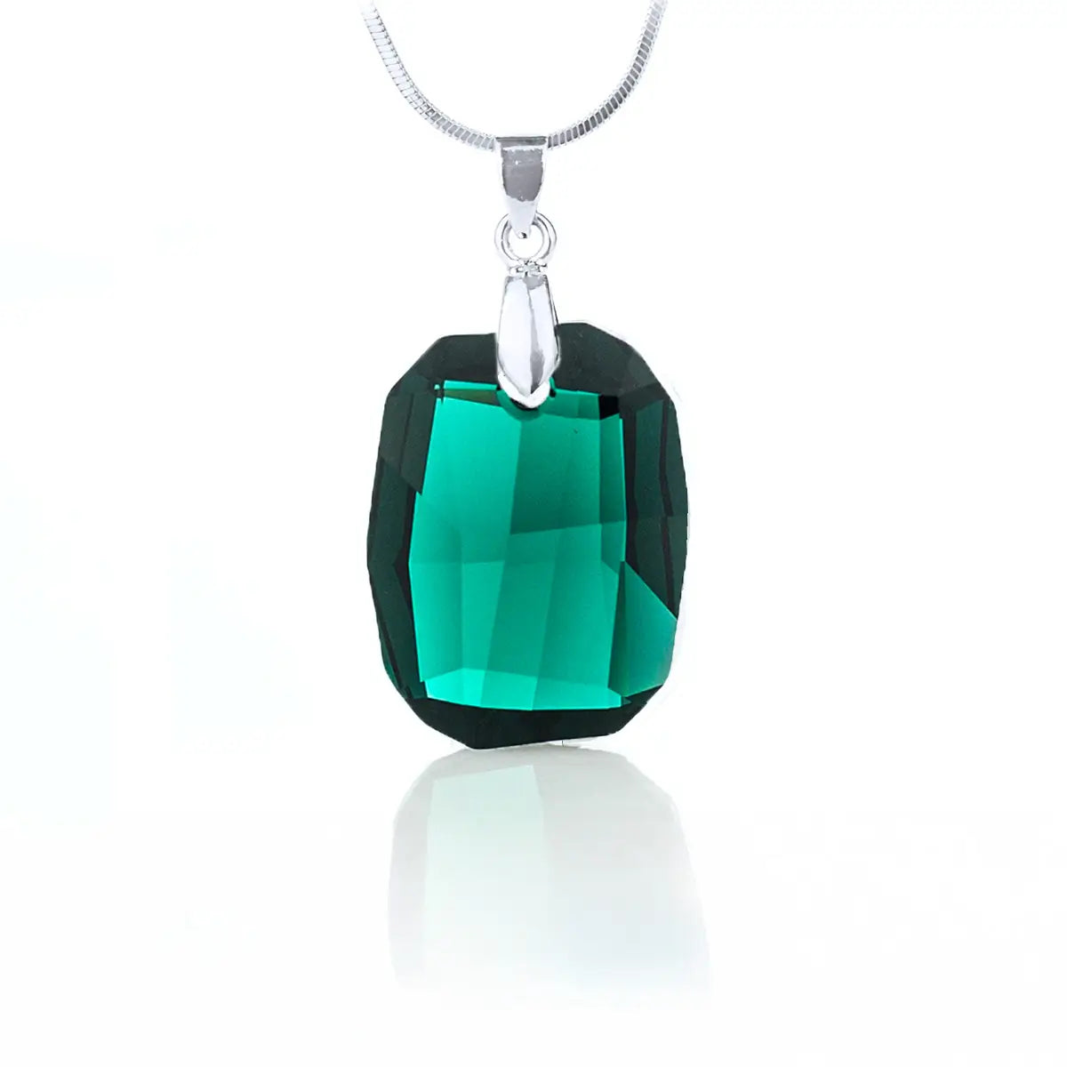 Дамско колие Rectangle Pendant с австрийски кристали 2 размера