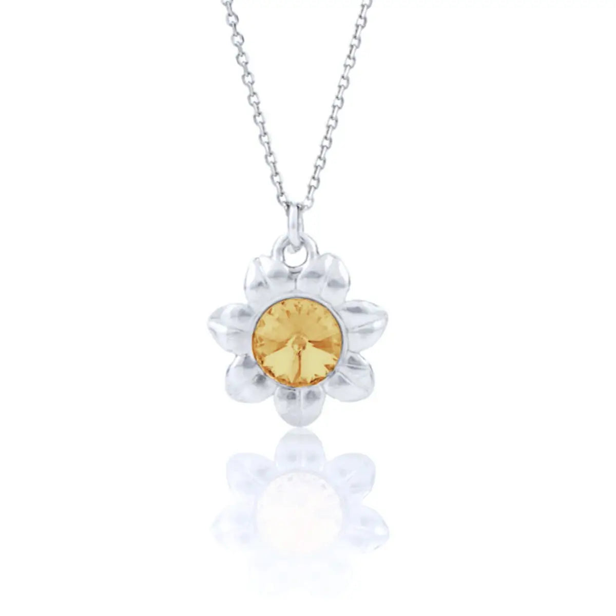 Дамско колие Sun Flower Сребро 925 с австрийски кристали