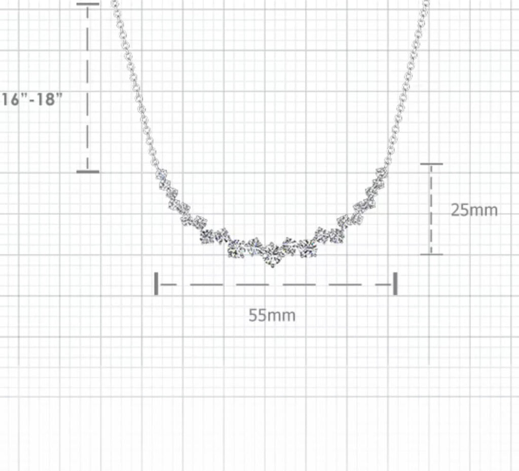 Елегантно колие с фини кристали 18K покритие Злато