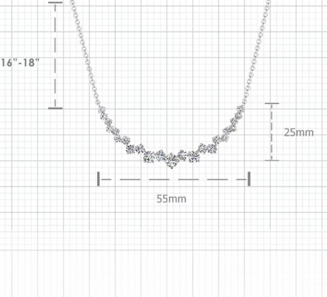 Елегантно колие с фини кристали 18K покритие Злато