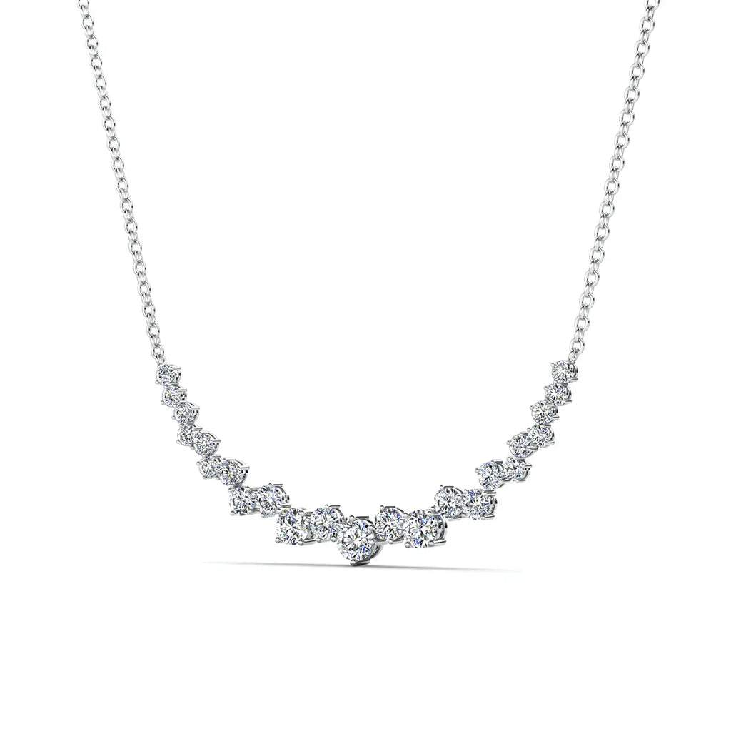 Елегантно колие с фини кристали 18K покритие Злато