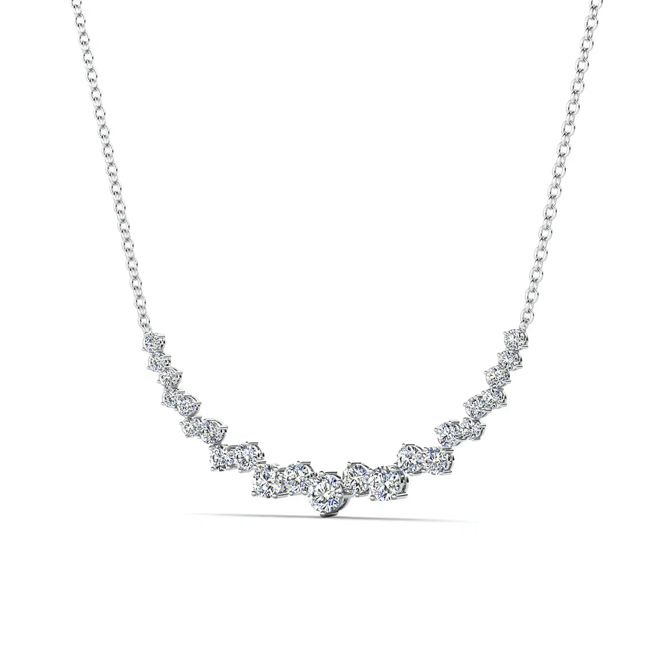 Елегантно колие с фини кристали 18K покритие Злато