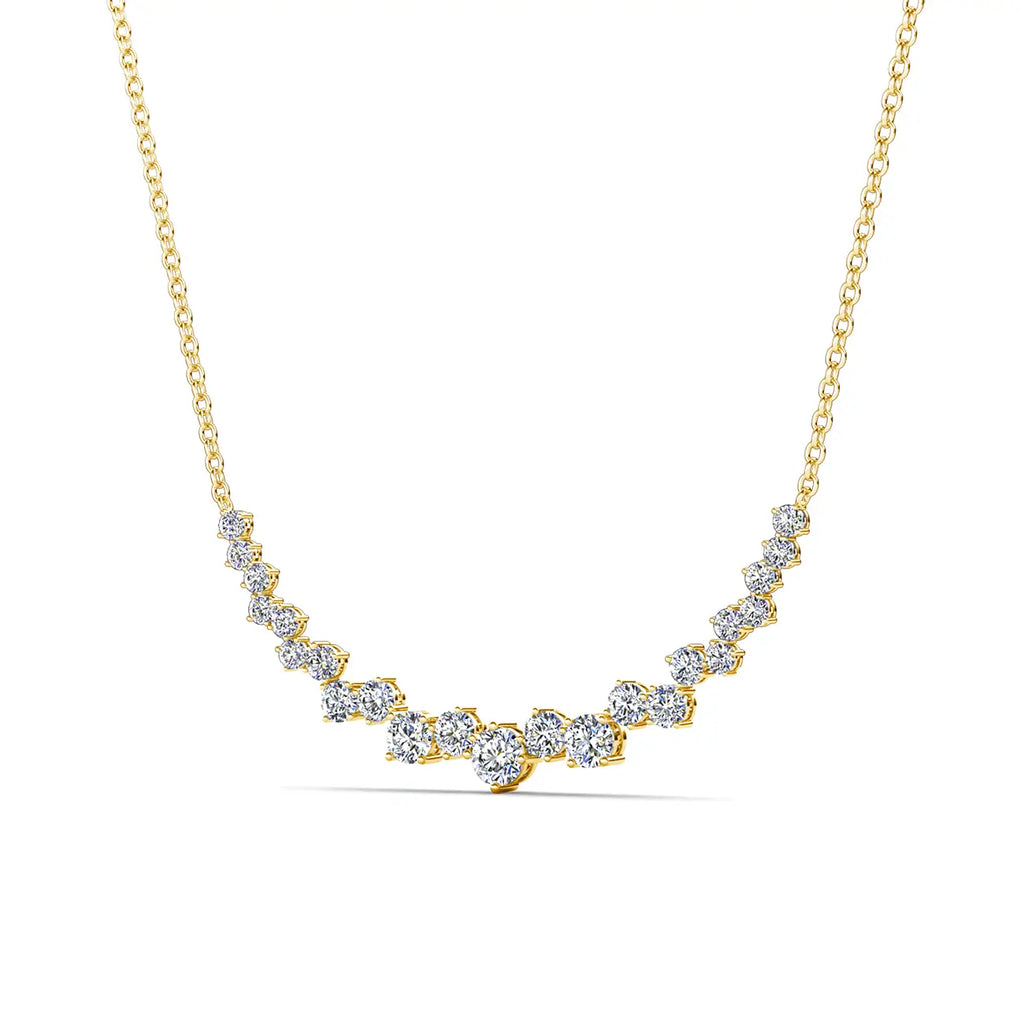 Елегантно колие с фини кристали 18K покритие Злато