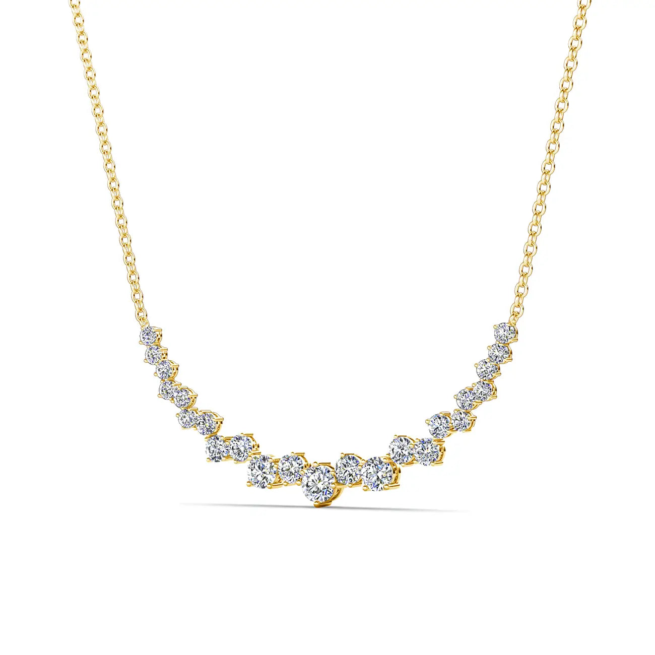 Елегантно колие с фини кристали 18K покритие Злато