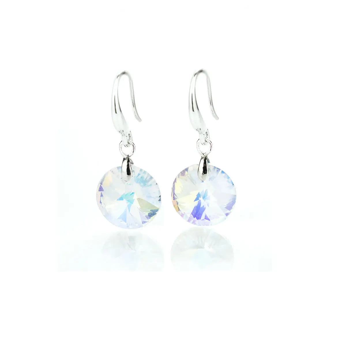 Фино висящи обици на кука с австрийски кристали