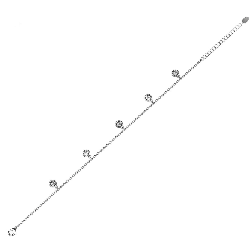 Гривна Charm Glow с австрийски кристали 18К покритие Розово злато