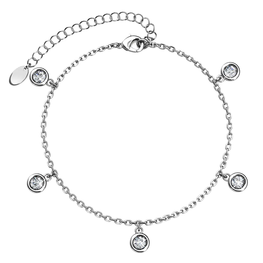 Гривна Charm Glow с австрийски кристали 18К покритие Розово злато