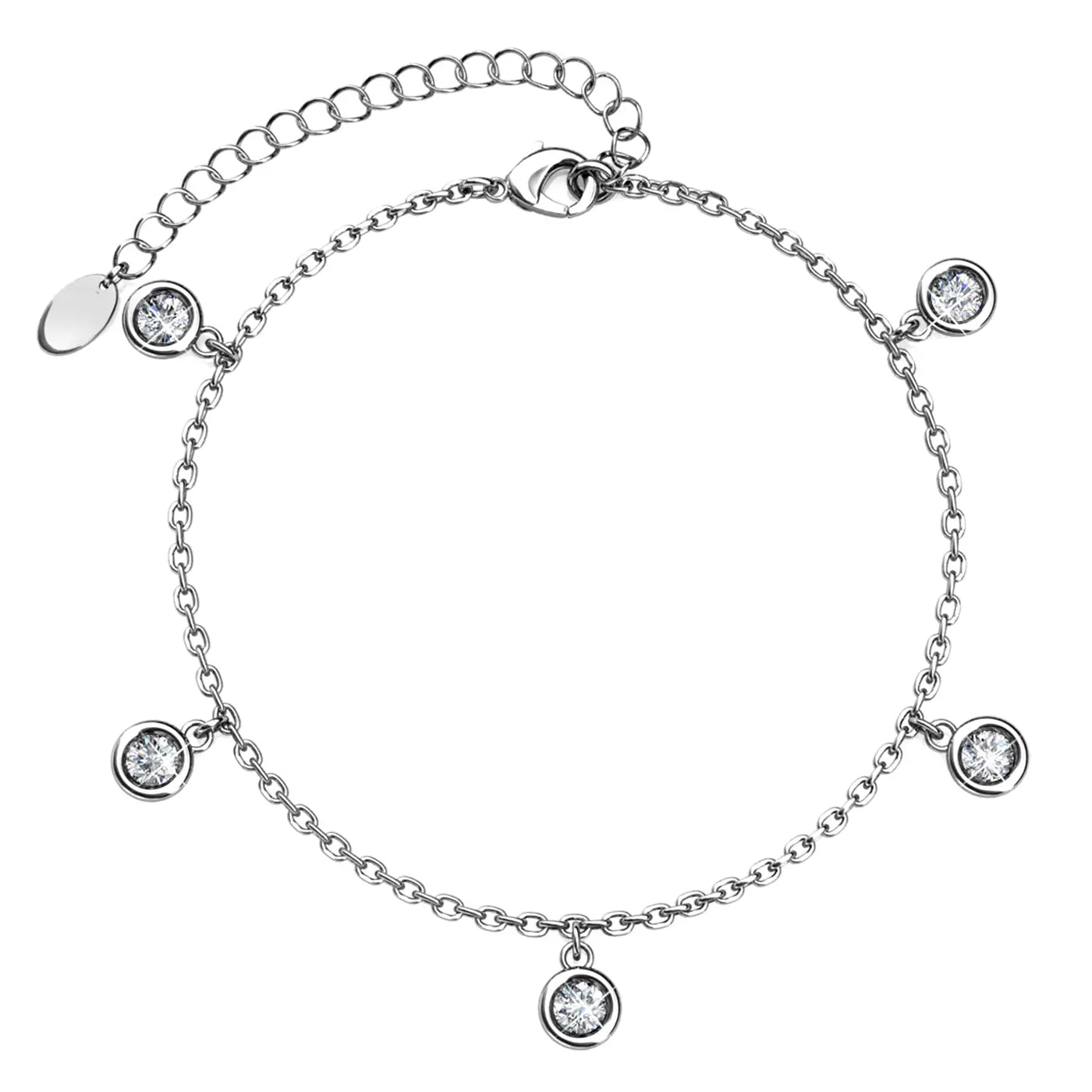 Гривна Charm Glow с австрийски кристали 18К покритие Розово злато