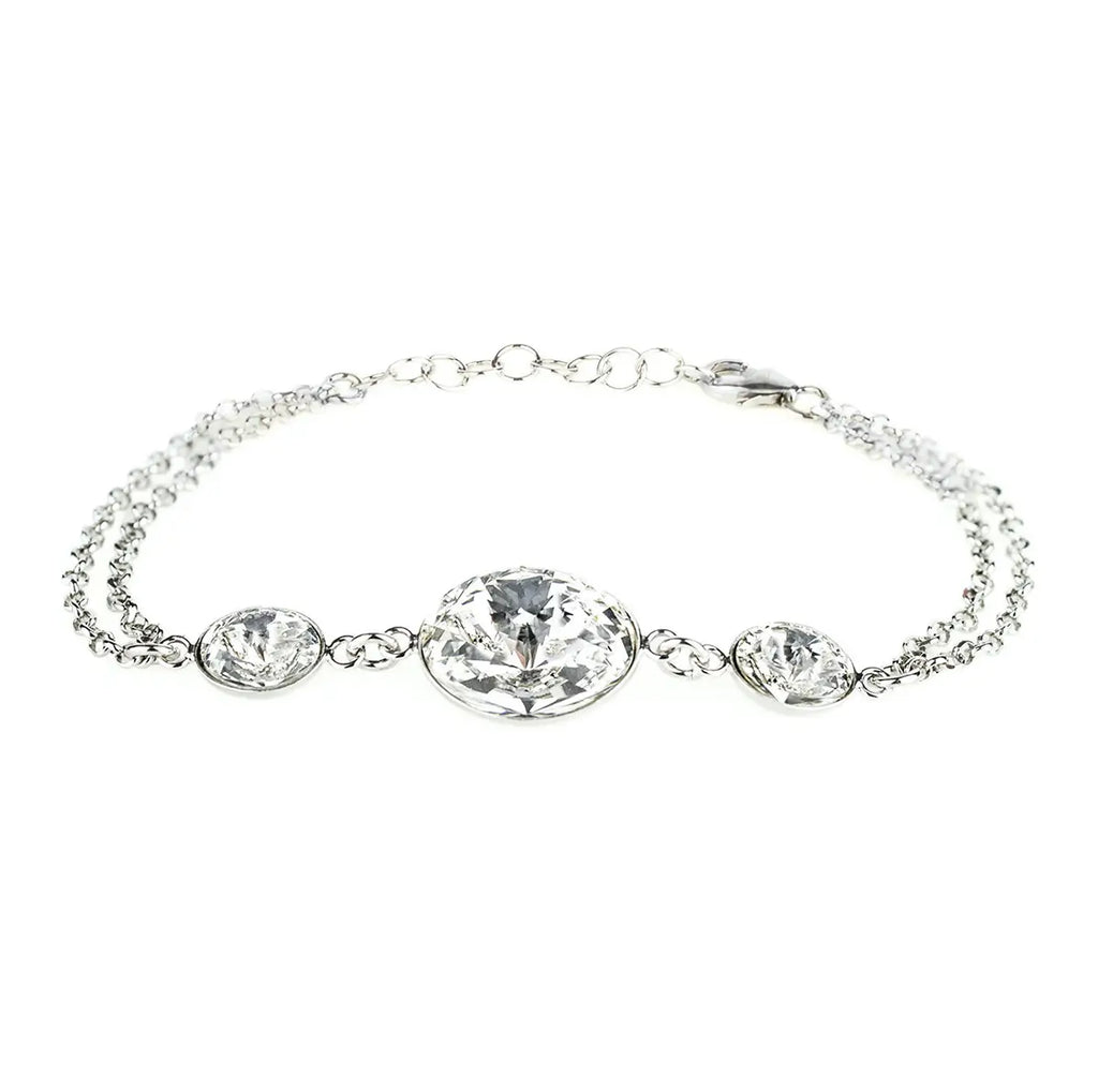 Гривна с австрийски кристали Oval Shine Сребро 925