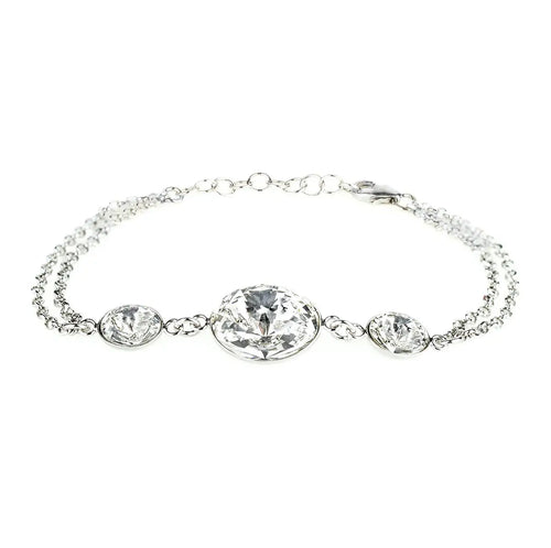 Гривна с австрийски кристали Oval Shine Сребро 925