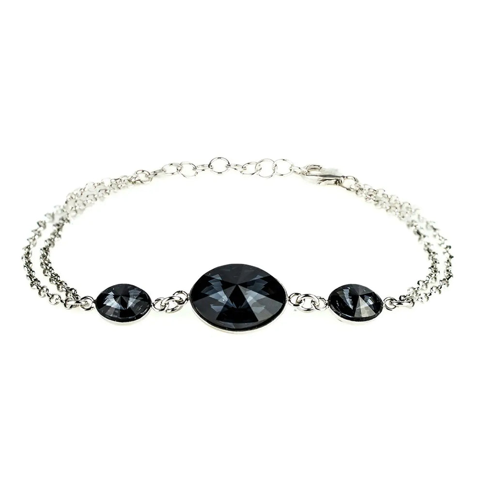 Гривна с австрийски кристали Oval Shine Сребро 925