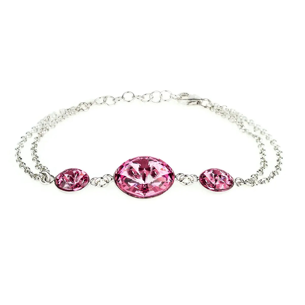 Гривна с австрийски кристали Oval Shine Сребро 925