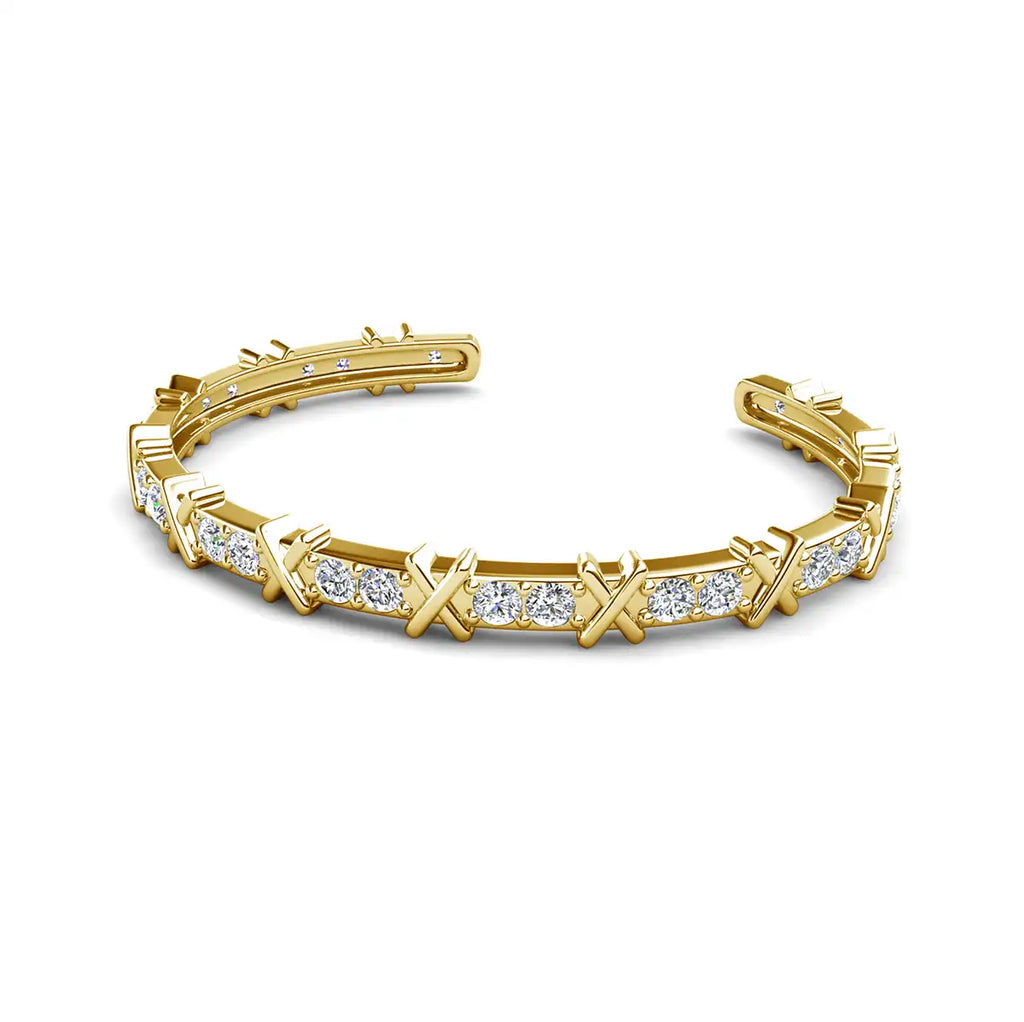 Гривна X Design с кристали и 18K Златно покритие