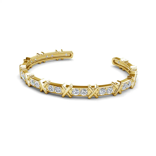 Гривна X Design с кристали и 18K Златно покритие