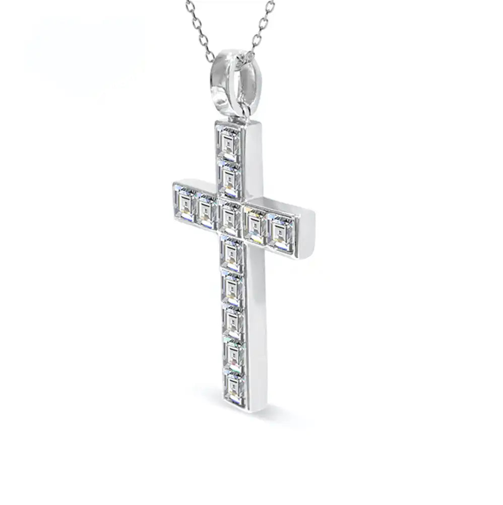 Колие Cross Icon с кристали Елегантен стил
