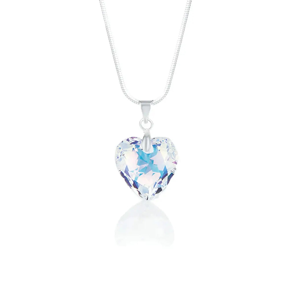 Колие Crystal Heart Pendant-  Преливащ блясък