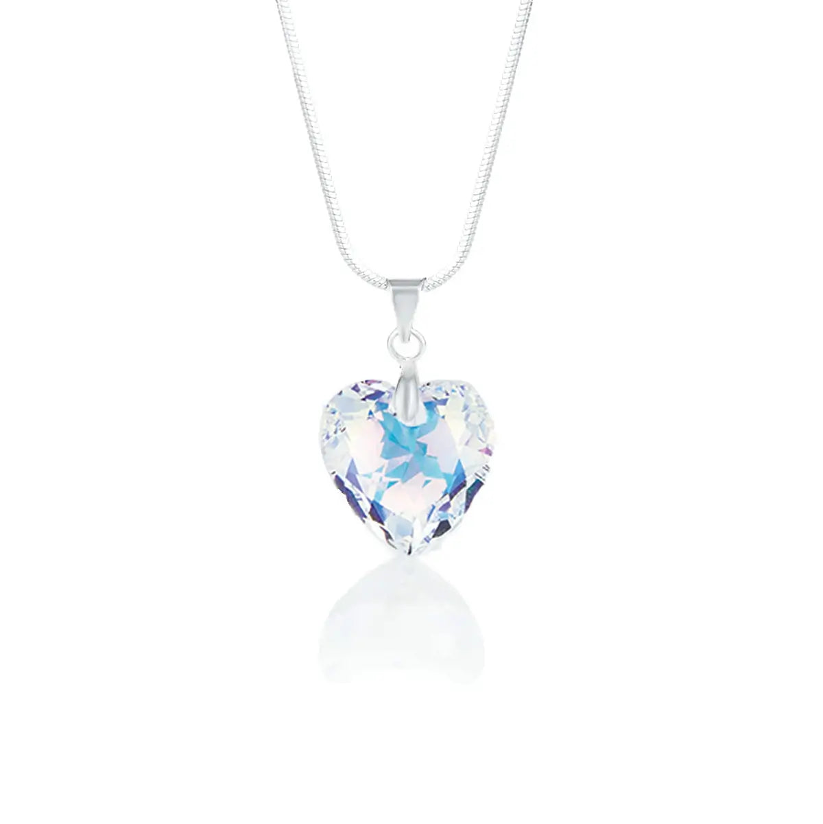 Колие Crystal Heart Pendant-  Преливащ блясък